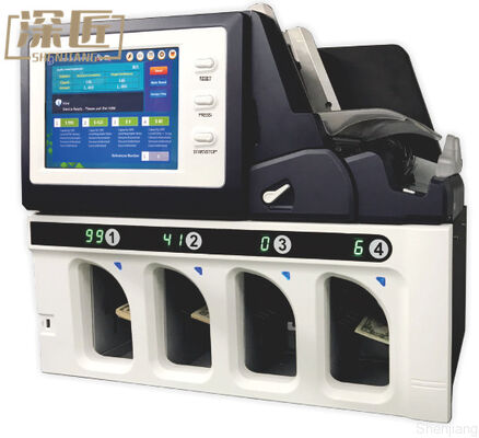 Πολυ νόμισμα 4+1 Shenjiang ταξινομώντας μηχανή μετρητών τραπεζογραμματίων διαλογέων ικανότητας τραπεζογραμματίων